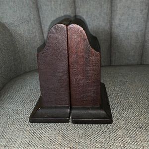 ❤️ VINTAGE BOOKENDS Solid Wood 1 Pair